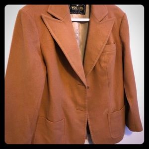 Vintage camel colored wool jacket.